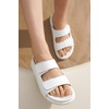 image:imageProject Cloud Trendy Adjustable Sandals amp Slides for Women with Soft Insole  Non Slip Outsole Womens Footwear Comfortable Womens Sandals  Summer Sandals for Women  Womens Slides with Plush InsoleSleek White