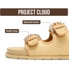 image:imageProject Cloud Trendy Adjustable Sandals amp Slides for Women with Soft Insole  Non Slip Outsole Womens Footwear Comfortable Womens Sandals  Summer Sandals for Women  Womens Slides with Plush InsoleSharl 2  Beigeraffia