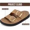 image:imageProject Cloud Trendy Adjustable Sandals amp Slides for Women with Soft Insole  Non Slip Outsole Womens Footwear Comfortable Womens Sandals  Summer Sandals for Women  Womens Slides with Plush InsoleSharl 2  Tan Suede