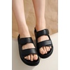 image:imageProject Cloud Trendy Adjustable Sandals amp Slides for Women with Soft Insole  Non Slip Outsole Womens Footwear Comfortable Womens Sandals  Summer Sandals for Women  Womens Slides with Plush InsoleSleek Black