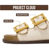 image:imageProject Cloud Trendy Adjustable Sandals amp Slides for Women with Soft Insole  Non Slip Outsole Womens Footwear Comfortable Womens Sandals  Summer Sandals for Women  Womens Slides with Plush InsoleSharl 1  Beige