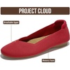 image:imageProject Cloud Womens Flats Memory Foam Ballet Flats for Women Prospect  Memory Foam Insole and Lightweight Design  NonSlip Sole Comfortable and Durable Womens Flats for All OccasionsRed Knit