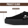 image:imageProject Cloud Womens Platform Oxford Loafers with Memory Foam WALLYCHUNKY  Non Slip Sole Stylish Shoes for Women Comfortable Fashion Footwear Casual Work Office Everyday Travel Weekend Outfits All DayBlack Suede