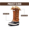 image:imageProject Cloud Womens Snow Boots 100 Genuine Leather Memory Foam Ventura  100 Genuine Leather Memory Foam Insole Fur MidCalf Design Lightweight NonSlip Outdoor Winter Shoes for WomenTan