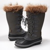 image:imageProject Cloud Womens Snow Boots 100 Genuine Leather Memory Foam Ventura  100 Genuine Leather Memory Foam Insole Fur MidCalf Design Lightweight NonSlip Outdoor Winter Shoes for WomenGrey