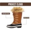 image:imageProject Cloud Womens Snow Boots 100 Genuine Leather Memory Foam Ventura  100 Genuine Leather Memory Foam Insole Fur MidCalf Design Lightweight NonSlip Outdoor Winter Shoes for WomenTan