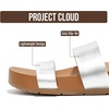 image:imageProject Cloud Womens Two Strap Sandals amp Non Slip Summer Slides Hilltop  Slides for Women Plush Soft Insole Casual Beach Footwear Vacation Outfits Travel Everyday Comfort Easy Wear Versatile FashionSilver