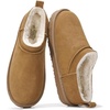 image:imageProject Cloud 100 Genuine Leather Micro Boots Slippers for Women Hipster  Water Resistant Memory Foam Insole SlipOn Womens Slippers  Slip on Fall Shoes Winter Boots for Women  Lightweight ShoesChestnut Suede