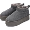 image:imageProject Cloud 100 Genuine Leather Platform Ankle Boots for Women Huggy  Memory Foam Insole Lightweight Winter Booties  Womens Casual Footwear Fall Shoes  Fashionable Womens Boots with EVA OutsoleDark Grey Flannel