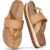 image:imageProject Cloud Lightweight Womens Non Slip Casual Beach Sandals for Women  Plush Insole Women Sandals Shoes for Women Footwear Trendy Summer Everyday Fashion Travel amp Vacation Easy Wear Warm WeatherRaft  Natural Thong