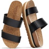 image:imageProject Cloud Lightweight Womens Non Slip Casual Beach Sandals for Women  Plush Insole Women Sandals Shoes for Women Footwear Trendy Summer Everyday Fashion Travel amp Vacation Easy Wear Warm WeatherBlack Slide