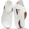image:imageProject Cloud Platform Sandals Women  Wedge Sandals for Women 2026 Silly  Womens Sandals Comfortable with Soft amp Plush Insole  Non Slip Beach Essentials Womens Slide  Stylish Women FootwearWhite Leather