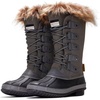 image:imageProject Cloud Womens Snow Boots 100 Genuine Leather Memory Foam Ventura  100 Genuine Leather Memory Foam Insole Fur MidCalf Design Lightweight NonSlip Outdoor Winter Shoes for WomenGrey