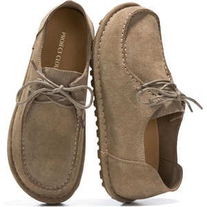 image:imageProject Cloud 100 Genuine Leather Loafers for Women  Classic Loafer UMA  Lightweight Lace Up Womens Shoes with Soft amp Plush Insole Shoes for Women Footwear  Non Slip and Casual Womens LoafersTaupe Suede