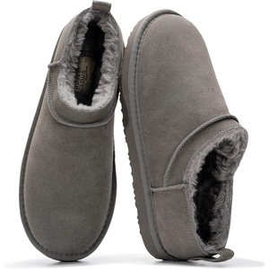 image:imageProject Cloud 100 Genuine Leather Micro Boots Slippers for Women Hipster  Water Resistant Memory Foam Insole SlipOn Womens Slippers  Slip on Fall Shoes Winter Boots for Women  Lightweight ShoesGrey Suede