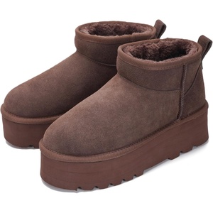 image:imageProject Cloud 100 Genuine Leather Platform Ankle Boots for Women Huggy  Memory Foam Insole Lightweight Winter Booties  Womens Casual Footwear Fall Shoes  Fashionable Womens Boots with EVA OutsoleBrown