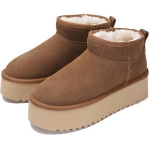image:imageProject Cloud 100 Genuine Leather Platform Ankle Boots for Women Huggy  Memory Foam Insole Lightweight Winter Booties  Womens Casual Footwear Fall Shoes  Fashionable Womens Boots with EVA OutsoleMocha Suede