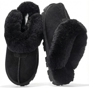 image:imageProject Cloud 100 Genuine Leather Shearling Slippers for Women Cozy Hedy  Australian Shearling Lining with Memory Foam Insole Comfort  Lightweight and Durable NonSlip Sole snd Cozy Warm WearBlack