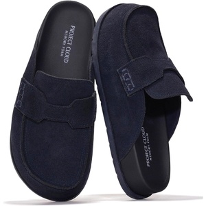 image:imageProject Cloud 100 Genuine Leather Slip On Womens Clogs 2026 Foamy  Plush amp Soft Insole with Arch Support for Comfort Non Slip Mules amp Clogs for Women Footwear Water Resistant Women ShoesMidnight Suede