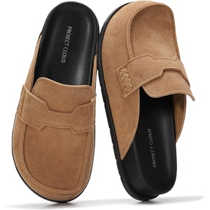 image:imageProject Cloud 100 Genuine Leather Slip On Womens Clogs 2026 Foamy  Plush amp Soft Insole with Arch Support for Comfort Non Slip Mules amp Clogs for Women Footwear Water Resistant Women ShoesAlmond Suede