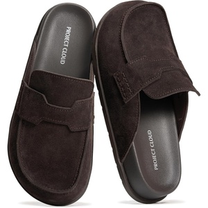 image:imageProject Cloud 100 Genuine Leather Slip On Womens Clogs 2026 Foamy  Plush amp Soft Insole with Arch Support for Comfort Non Slip Mules amp Clogs for Women Footwear Water Resistant Women ShoesBitter Chocolate Suede