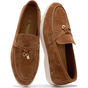image:imageProject Cloud 100 Genuine Leather Slipon Casual Loafers for Women Iris  Memory Foam Insole Lightweight Womens Loafers  NonSlip Moccasins Comfortable Casual Footwear  Comfortable Loafers WomenBrown Suede
