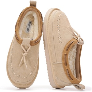 image:imageProject Cloud 100 Genuine LeatherSlip On Slippers for Women Timber  Memory Foam Insole for Comfort Plush Fleece Lining Moccassin Womens Slippers Indoor Outdoor Fuzzy Women Slip On ShoesSand Suede