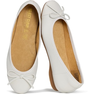 image:imageProject Cloud Ballet Flats for Women  NonSlip Womens Flats  Durable Genuine Leather Insole and Lightweight Design with Comfortable Memory Foam Flats for Everyday WearCool Grey  Ashley