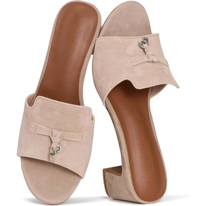 image:imageProject Cloud Genuine Leather Womens Heels Dress Sandals amp Slides Monaco  Memory Foam Insole Lightweight Slides for Women  NonSlip Outsole Casual Footwear Summer Sandals  Designer SandalsLatte Suede