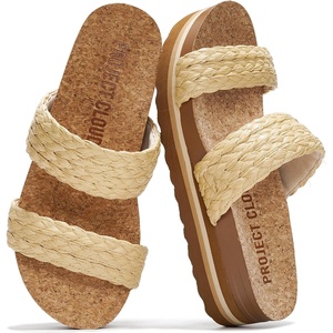 image:imageProject Cloud Lightweight Womens Non Slip Casual Beach Sandals for Women  Plush Insole Women Sandals Shoes for Women Footwear Trendy Summer Everyday Fashion Travel amp Vacation Easy Wear Warm WeatherRaffia Slide