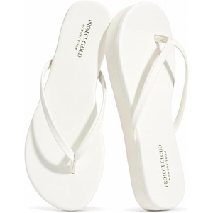 image:imageProject Cloud Platform Sandals Women Memory Foam Flip Flops ELEVATION  Durable and Lightweight NonSlip Sole Summer Thong Sandals  Platform Flip Flops for Women Everyday Comfort DailyWhite