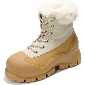image:imageProject Cloud Snow Boots for Women Waterproof Genuine Leather 25 Platform Wedge Boots  Memory Foam Fur Boots Winters Boots for Women NonSlip Rain Boots Womens Snow Boots LydiaCamel
