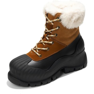 image:imageProject Cloud Snow Boots for Women Waterproof Genuine Leather 25 Platform Wedge Boots  Memory Foam Fur Boots Winters Boots for Women NonSlip Rain Boots Womens Snow Boots LydiaBrown