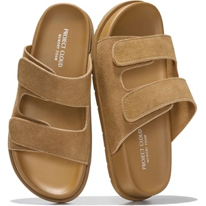 image:imageProject Cloud Trendy Adjustable Sandals amp Slides for Women with Soft Insole  Non Slip Outsole Womens Footwear Comfortable Womens Sandals  Summer Sandals for Women  Womens Slides with Plush InsoleSleek Chestnut Suede