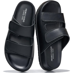 image:imageProject Cloud Trendy Adjustable Sandals amp Slides for Women with Soft Insole  Non Slip Outsole Womens Footwear Comfortable Womens Sandals  Summer Sandals for Women  Womens Slides with Plush InsoleSleek Black