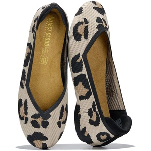 image:imageProject Cloud Womens Flats Memory Foam Ballet Flats for Women Prospect  Memory Foam Insole and Lightweight Design  NonSlip Sole Comfortable and Durable Womens Flats for All OccasionsLeopard Knit