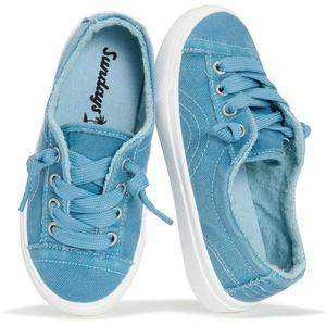 image:imageSundays Canvas Shoes for Kids  NonSlip amp Lightweight Boys amp Girls Shoes  Canvas Girls Sneakers with High Density Smart Foam Insole Girls Shoes  Lighhweight Kids Sneakers Girls FootwearBlue Moon