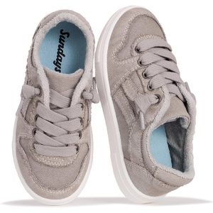 image:imageSundays Girls Sneakers NonSlip Canvas Girls Shoes Comfort Kids Footwear  Kids Shoes for Girls amp Boys Footwear  Lightweight and NonSlip Boys amp Girls Shoes  Comfortable Soft Insole Kids SneakersAsh Grey Canvas