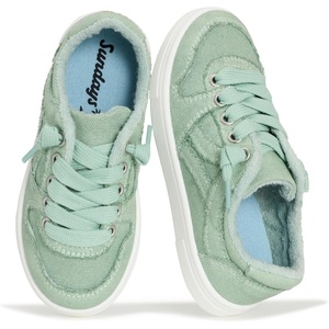 image:imageSundays Girls Sneakers NonSlip Canvas Girls Shoes Comfort Kids Footwear  Kids Shoes for Girls amp Boys Footwear  Lightweight and NonSlip Boys amp Girls Shoes  Comfortable Soft Insole Kids SneakersCamo Green Canvas