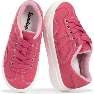 image:imageSundays Girls Sneakers NonSlip Canvas Girls Shoes Comfort Kids Footwear  Kids Shoes for Girls amp Boys Footwear  Lightweight and NonSlip Boys amp Girls Shoes  Comfortable Soft Insole Kids SneakersLipstick Red Hailey Canvas