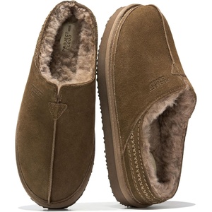 image:imageProject Cloud Mens Slippers Genuine Leather Australian Shearling Slippers  Memory Foam Insole Non Slip Fuzzy Shoes Indoor Outdoor Warm Cozy Footwear Everyday Comfort Soft Lining Cushioned Sole Easy OnMushroom Suede  Unwind