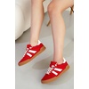 image:imageGenuine Leather Slip On Sneakers for Women with Leather Memory Foam Insole  Memory Foam Insole Lightweight Shoes for Women  Womens Fashion Sneakers  Comfortable Women Footwear Everyday EssentialsRed