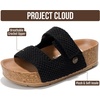 image:imageProject Cloud 100 Genuine Leather Platform Sandals Women Summer WedgesBlack Crochet