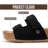 image:imageProject Cloud 100 Genuine Leather Platform Sandals Women Summer WedgesBlack Crochet