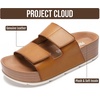 image:imageProject Cloud 100 Genuine Leather Platform Sandals Women Summer WedgesDesert Sand