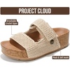 image:imageProject Cloud 100 Genuine Leather Platform Sandals Women Summer WedgesNatural Crochet