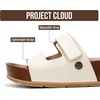 image:imageProject Cloud 100 Genuine Leather Platform Sandals Women Summer WedgesWhite