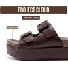 image:imageProject Cloud Lightweight Platform Wedge Sandals for Women 2026 Softy  Plush amp Soft Insole Wedge Sandals for Women 2Strap Platform Sandals Women NonSlip and WaterResistant Womens SandalsDark Choco