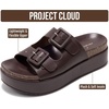 image:imageProject Cloud Lightweight Platform Wedge Sandals for Women 2026 Softy  Plush amp Soft Insole Wedge Sandals for Women 2Strap Platform Sandals Women NonSlip and WaterResistant Womens SandalsDark Choco