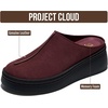 image:imageProject Cloud Platform Clogs for Women  Nonslip Womens Mules amp Clog Mix  High Density SmartFoam Womens Clogs  Lightweight Platform Shoes  Stylish Platform Wedge Mules for Women FootwearBurgundy Suede